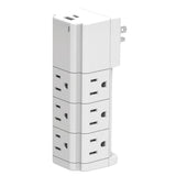 Ciao Tech 9-AC Swiveling Outlet and 2-USB Port 540-Joules Surge Protector Wall Tap, CPAT900-067