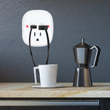 Ciao Tech 2-AC Outlet and 2-USB Port 540-Joules Travel Charger Surge Protector Wall Tap, CPATT00-071