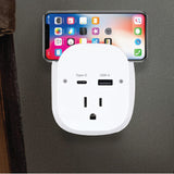 Ciao Tech 2-AC Outlet and 2-USB Port 540-Joules Travel Charger Surge Protector Wall Tap, CPATT00-071