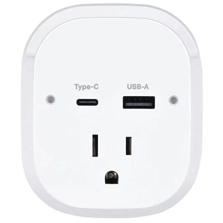 Ciao Tech 2-AC Outlet and 2-USB Port 540-Joules Travel Charger Surge Protector Wall Tap, CPATT00-071