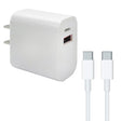 Ciao Tech 15-Watt 5.4-Amp 2-in-1 Home Charging Combo of AC Wall Charger with USB-C Cable