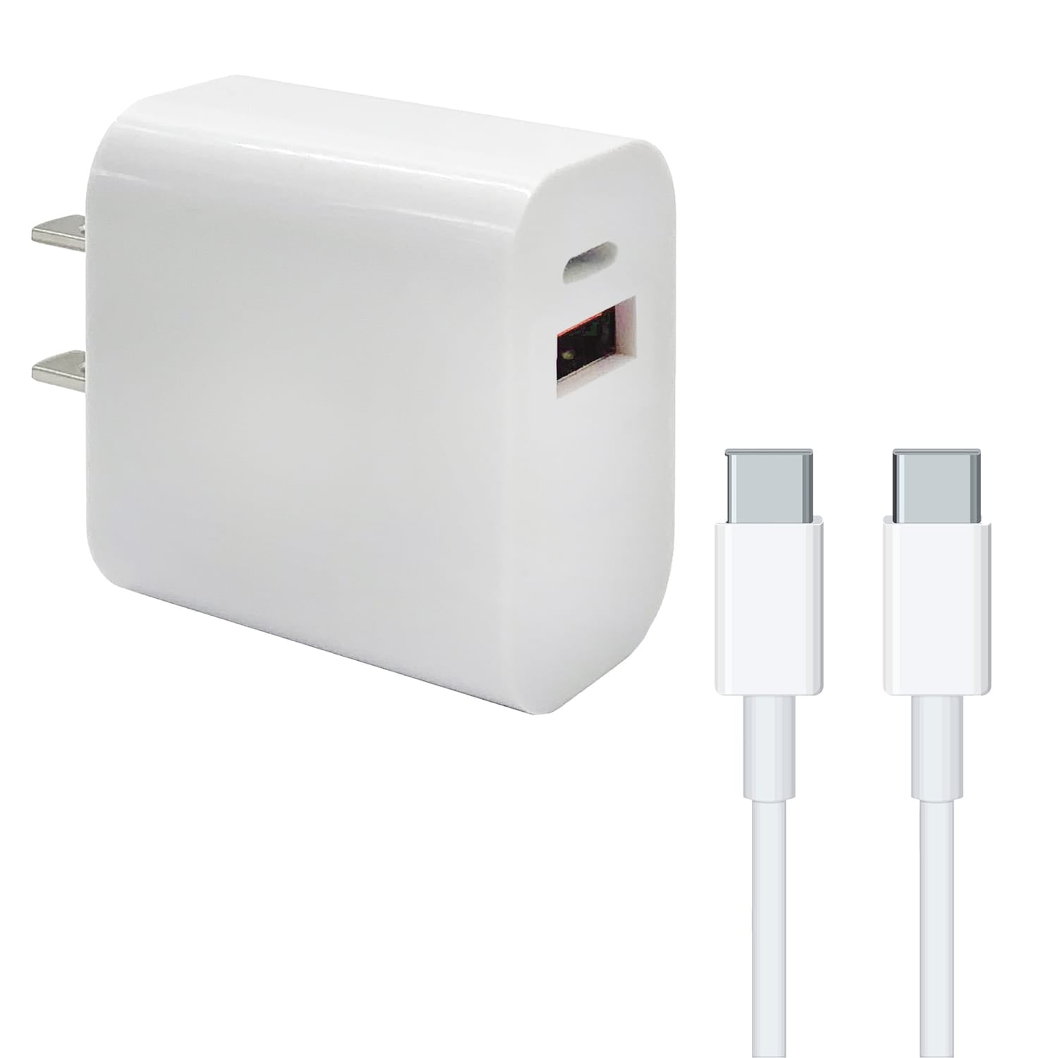 Ciao Tech 15-Watt 5.4-Amp 2-in-1 Home Charging Combo of AC Wall Charger with USB-C Cable