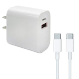 Ciao Tech 15-Watt 5.4-Amp 2-in-1 Home Charging Combo of AC Wall Charger with USB-C Cable