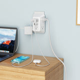Ciao Tech 6-AC Outlet and 2-USB Port 540-Joules Surge Protector Wall Tap with Adjustable LED Night-Light, CPAZY00-026
