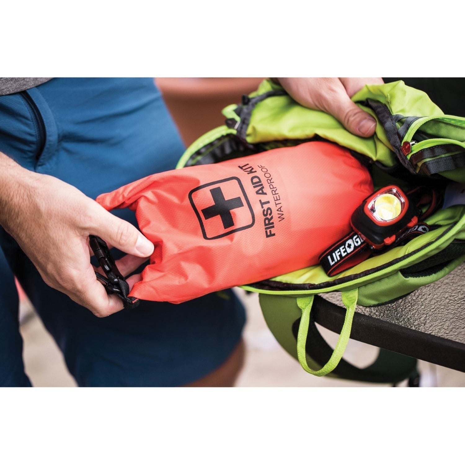 LifeGear 130-Piece Dry Bag First Aid and Survival Kit