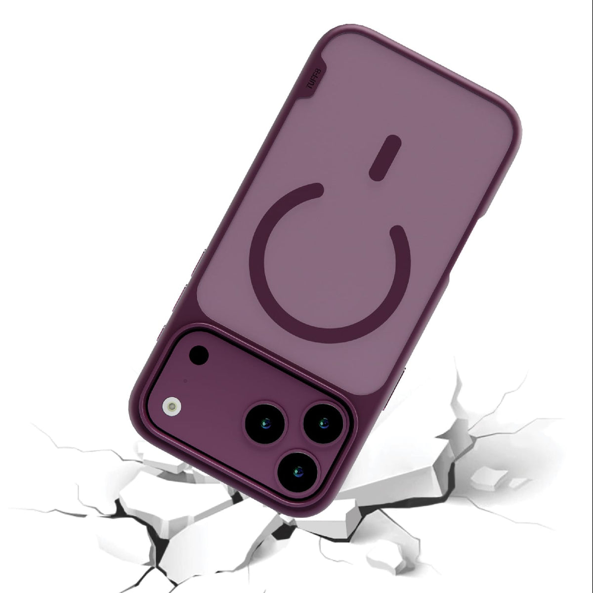 TUFF8 iPhone 18 Pro Max/17 Pro Max GlideGuard Case, MagSafe Compatible, Dark Cherry