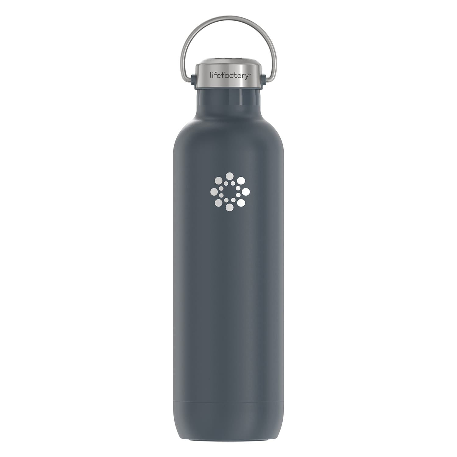 Lifefactory 32-Oz. Stainless Steel Vacuum-Insulated Sport Bottle, Carbon