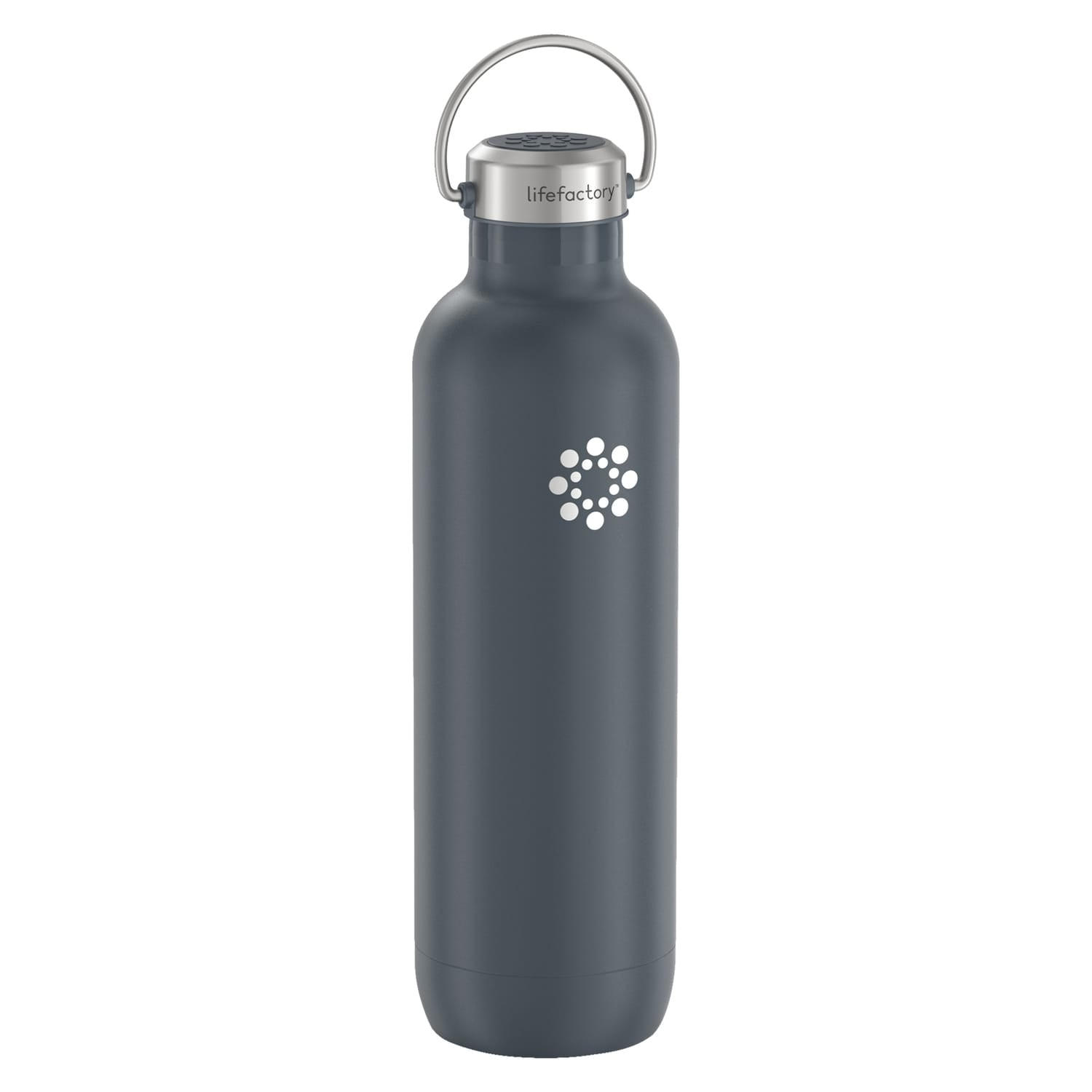 Lifefactory 32-Oz. Stainless Steel Vacuum-Insulated Sport Bottle, Carbon