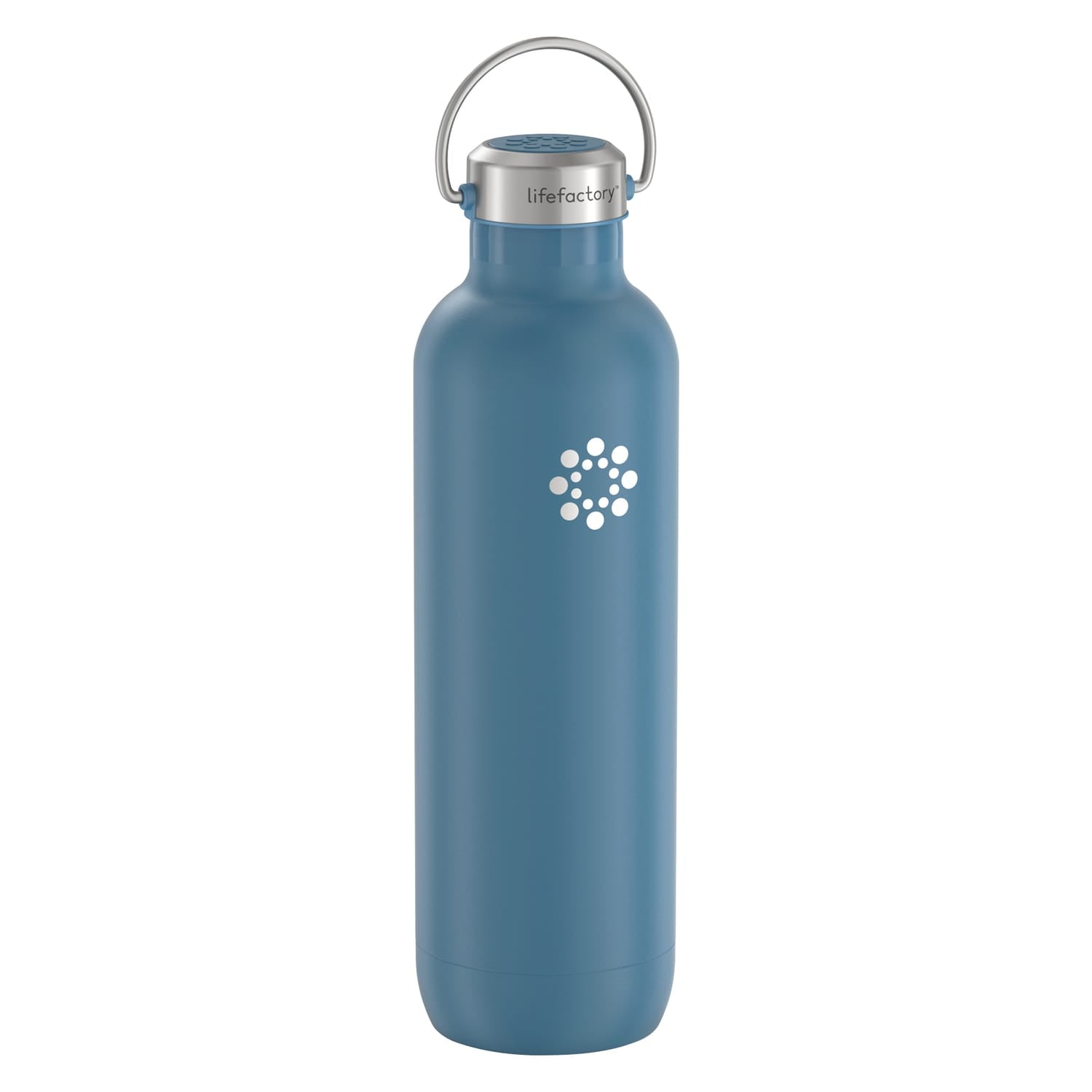 Lifefactory 32-Oz. Stainless Steel Vacuum-Insulated Sport Bottle, Dark Denim