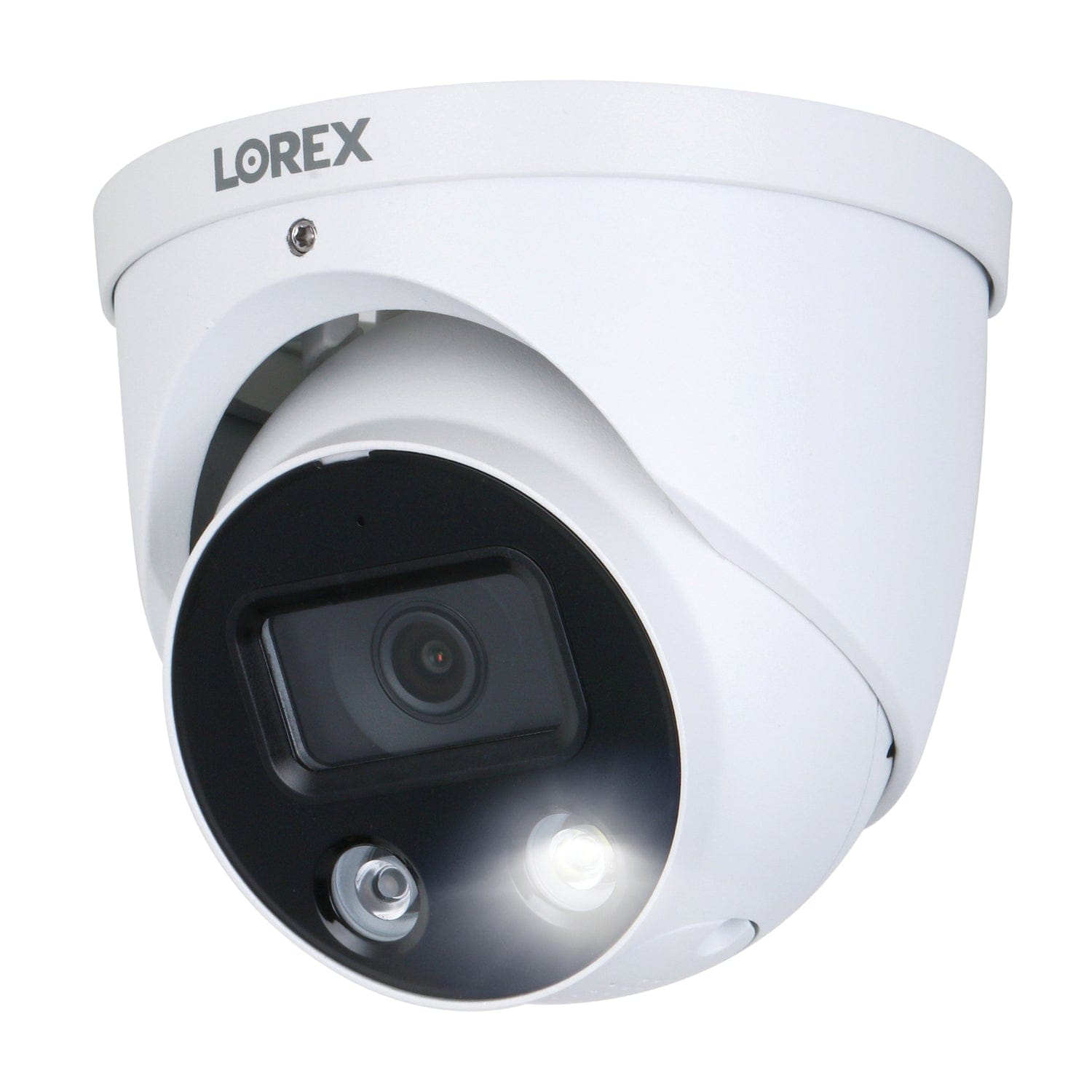 Lorex 4K Ultra HD Wired Analog Indoor/Outdoor Add-on IP Dome Security Camera with Smart Deterrence Plus
