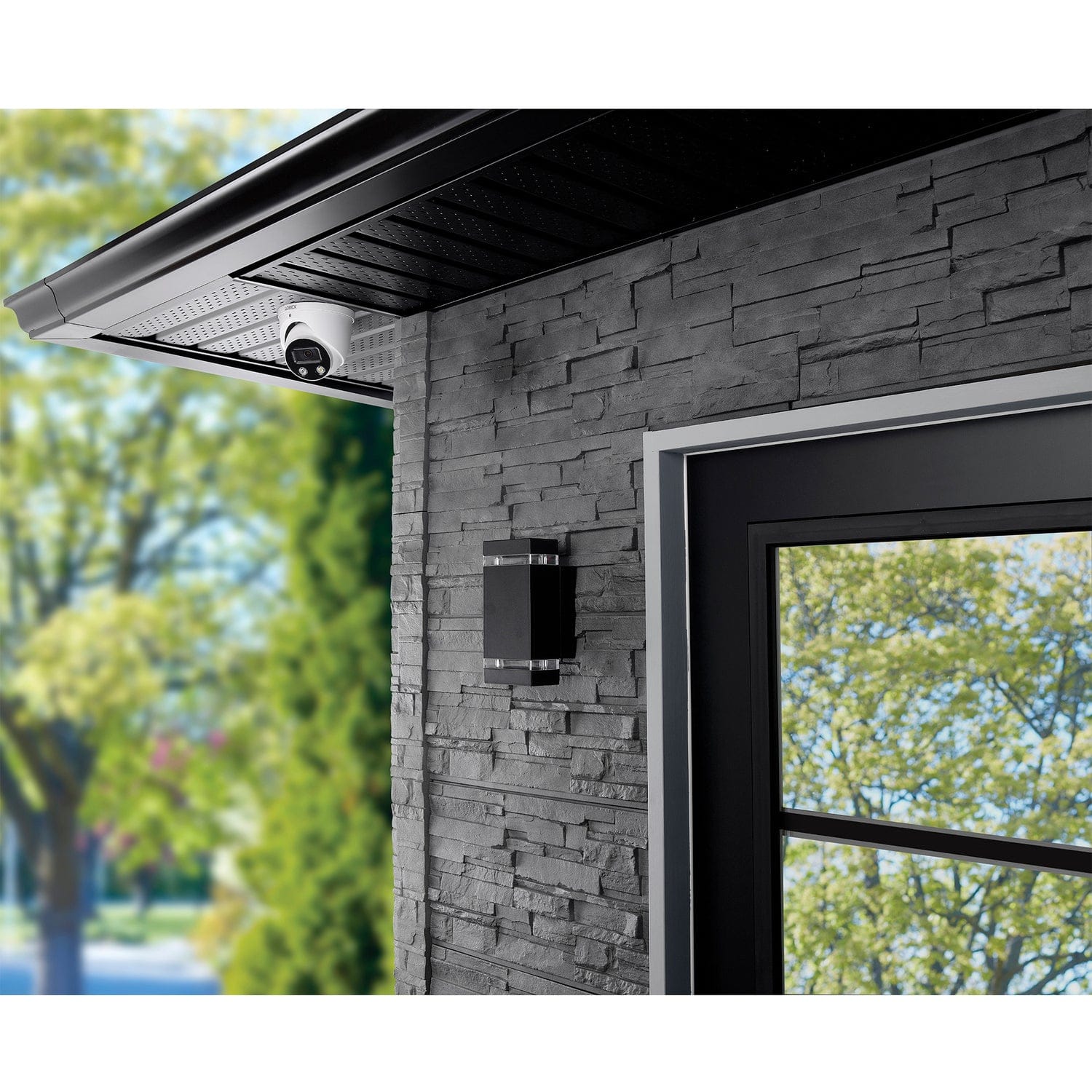 Lorex 4K Ultra HD Wired Analog Indoor/Outdoor Add-on IP Dome Security Camera with Smart Deterrence Plus