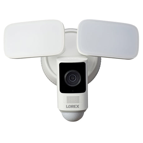 Lorex Wi-Fi 2K 4.0-MP Wired Floodlight Security Camera, White