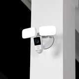 Lorex Wi-Fi 2K 4.0-MP Wired Floodlight Security Camera, White
