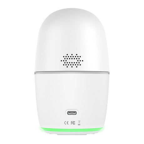 Lorex Wi-Fi 2K Dual-Lens Pan-Tilt-Digital Zoom Indoor Security Camera with Person and Animal Detection, White, W463AQD-E