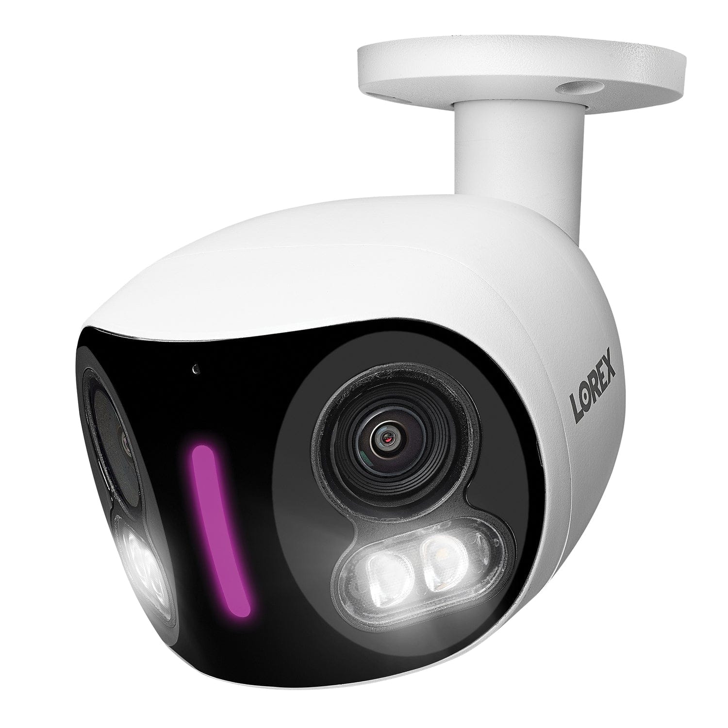 Lorex Wi-Fi 4K Dual-Lens Smart Security Camera with Smart Security Lighting, White, W891UAD-E