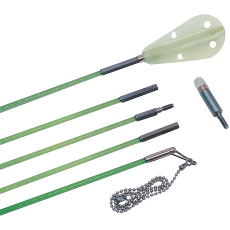 Labor Saving Devices Creep-Zit FiberFuse 30-Ft. Wire-Running Rod Kit