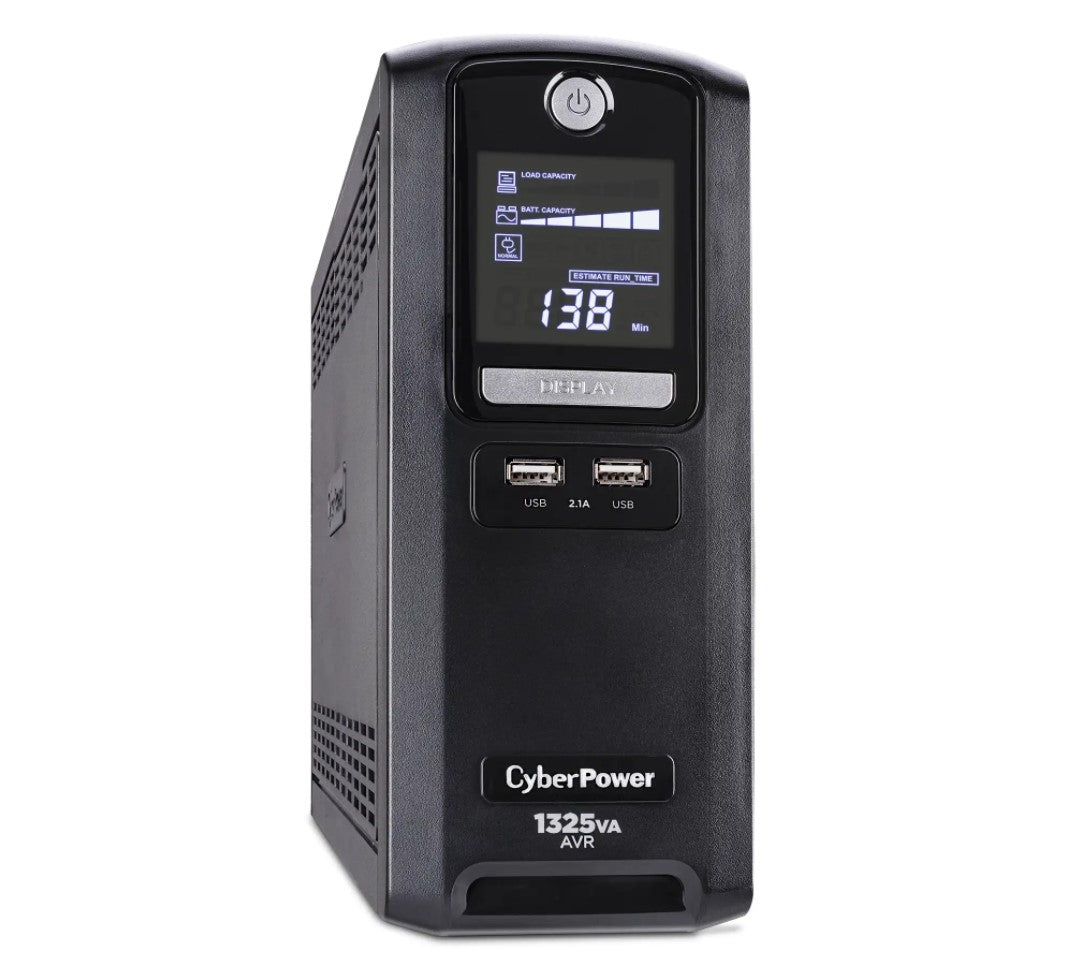 CyberPower LX1325GU 1325 VA / 810 W 10 Outlets Battery Backup UPS - New Battery Certified Refurbished