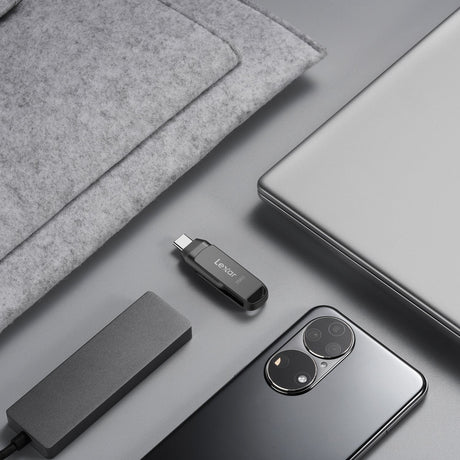 Lexar JumpDrive D400 USB 3.2 Gen 1 Dual Drive with USB-C and USB-A Connectors, 512 GB