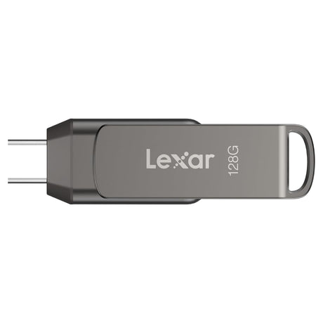 Lexar JumpDrive D500 USB 3.2 Gen 1 Solid-State Dual Drive with USB-C and USB-A Connectors, 128 GB