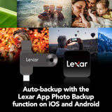 Lexar JumpDrive D500 USB 3.2 Gen 1 Solid-State Dual Drive with USB-C and USB-A Connectors, 512 GB