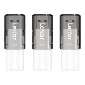 Lexar JumpDrive S60 64-GB USB 2.0 Flash Drive, 3 Count