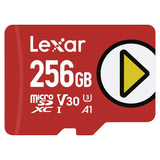 Lexar PLAY microSDXC UHS-I Class 10, U3, V30, and A2 Card, 256 GB