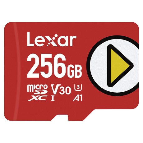 Lexar PLAY microSDXC UHS-I Class 10, U3, V30, and A2 Card, 256 GB
