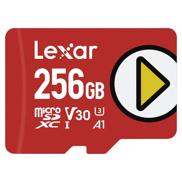 Lexar PLAY microSDXC UHS-I Class 10, U3, V30, and A2 Card, 256 GB
