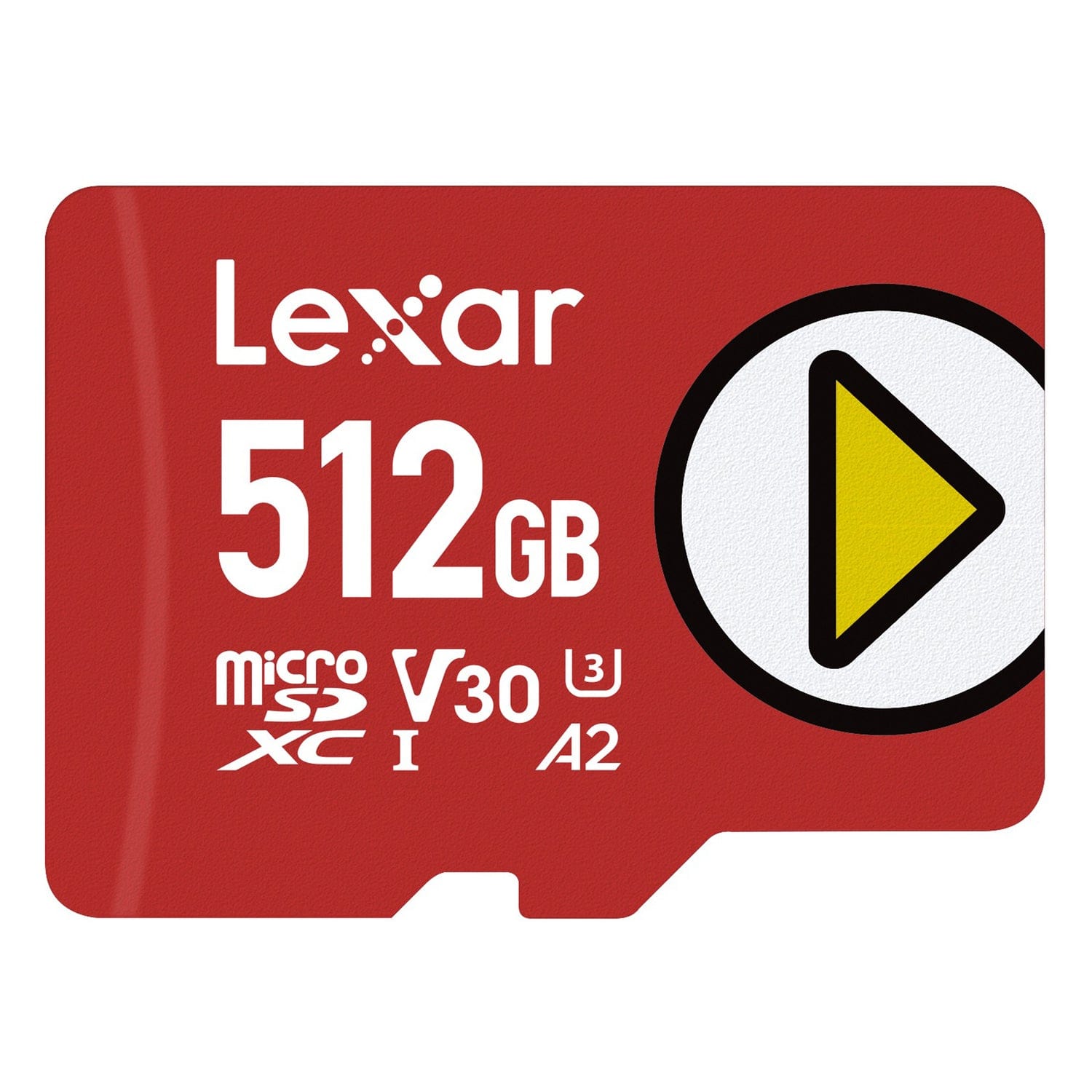 Lexar PLAY microSDXC UHS-I Class 10, U3, V30, and A2 Card, 512 GB