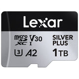 Lexar Professional SILVER PLUS Series microSDXC UHS-I Card with SD Adapter, 1 TB