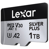 Lexar Professional SILVER PLUS Series microSDXC UHS-I Card with SD Adapter, 1 TB