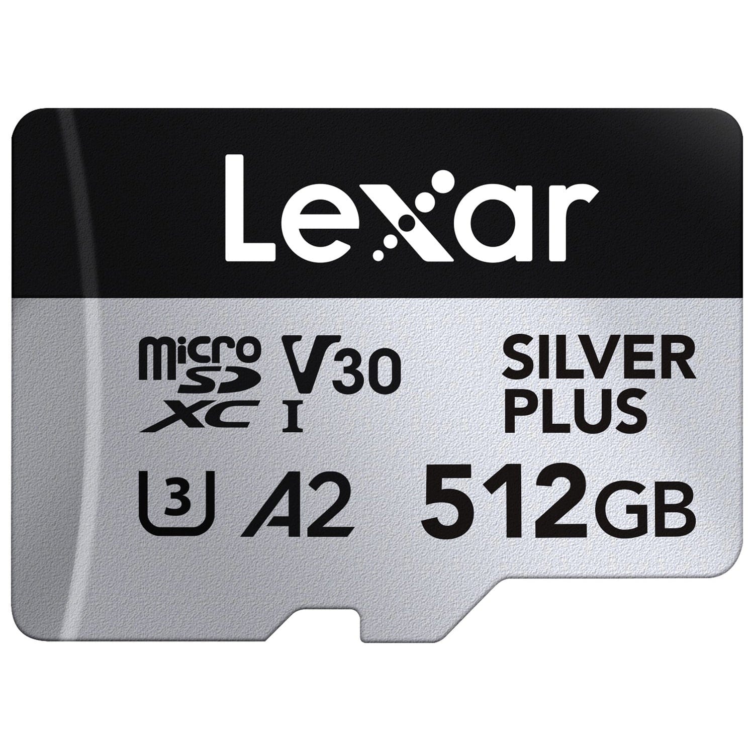 Lexar Professional SILVER PLUS Series microSDXC UHS-I Card with SD Adapter, 512 GB