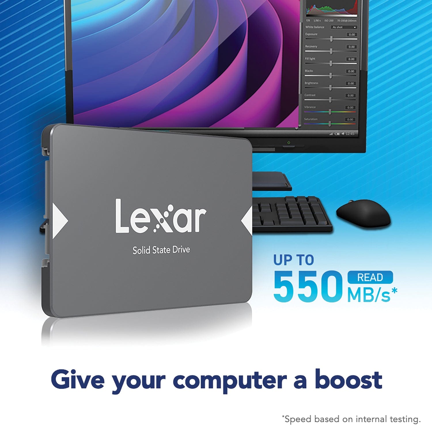 Lexar NS100 2.5-In. SATA III, 6 GB/s Solid-State Drive, 128 GB