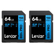 Lexar High-Performance 800x PRO SDHC/SDXC UHS-I Card BLUE Series, 2 Count, 64 GB