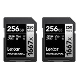 Lexar Professional SILVER Series 1667x SDXC UHS-II Card, 2 Pack, 256 GB