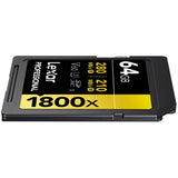 Lexar Professional GOLD Series 1800x SDXC UHS-II Card, 64 GB, 2 Pack
