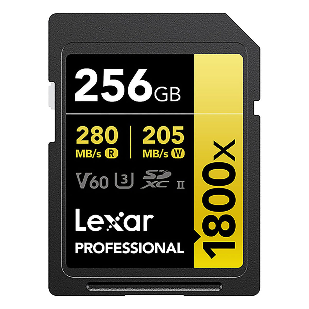 Lexar Professional GOLD Series 1800x SDXC UHS-II Memory Card, 256 GB
