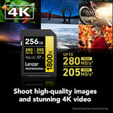 Lexar Professional GOLD Series 1800x SDXC UHS-II Memory Card, 256 GB