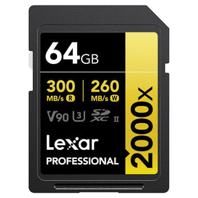 Lexar Professional 2000x SDHC/SDXC UHS-II Card, 64 GB