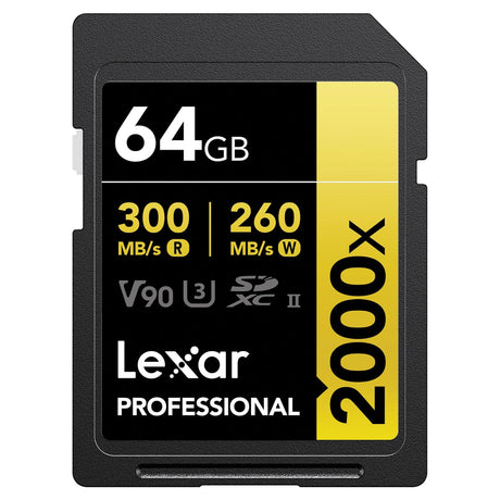 Lexar Professional 2000x SDHC/SDXC UHS-II Card, 64 GB
