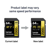 Lexar Professional 2000x SDHC/SDXC UHS-II Card, 64 GB