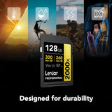 Lexar Professional 2000x SDHC/SDXC UHS-II Card, 128 GB