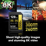 Lexar Professional 2000x SDHC/SDXC UHS-II Card, 128 GB