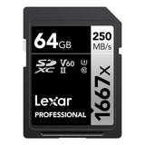 Lexar Professional SILVER Series 1667x SDXC UHS-II Card, 64 GB