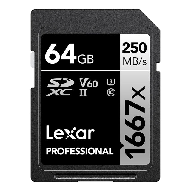 Lexar Professional SILVER Series 1667x SDXC UHS-II Card, 64 GB