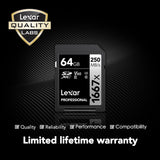 Lexar Professional SILVER Series 1667x SDXC UHS-II Card, 64 GB