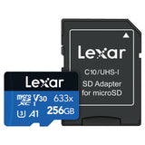 Lexar High-Performance BLUE Series 633x microSDHC/microSDXC UHS-I Card, 256 GB