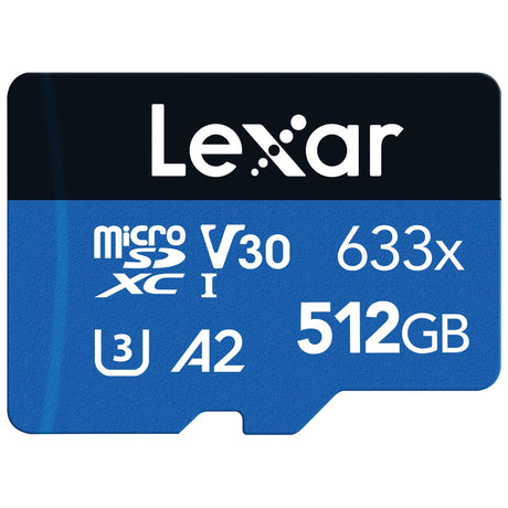Lexar High-Performance BLUE Series 633x microSDHC/microSDXC UHS-I Card, 512 GB