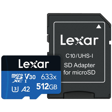 Lexar High-Performance BLUE Series 633x microSDHC/microSDXC UHS-I Card, 512 GB