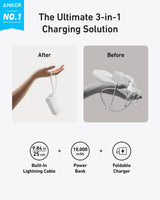 Anker Power Bank (10K, Fusion, Built-In Cable)